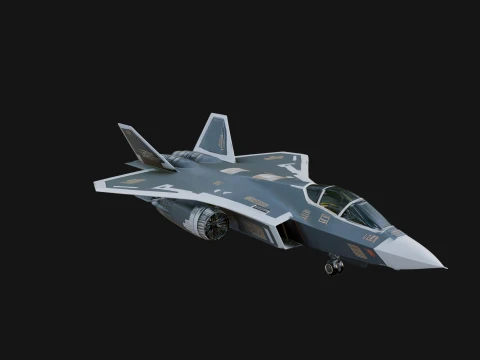 Military Jet Fighter Model Design 67 - 3D Print Model 3D Baskı Modeli