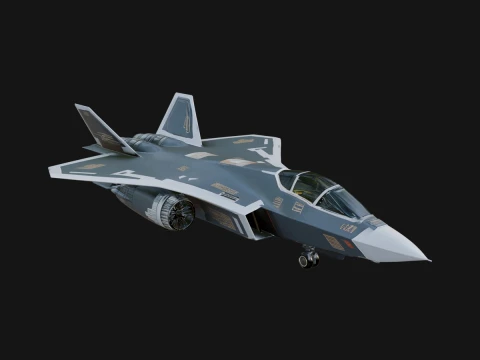 Military Jet Fighter Model Design 67 - 3D Print Model 3D Druckmodell