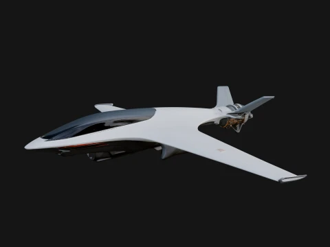 Sci Fi Fighter Craft Model Design 32 - 3D Print Model 3D Baskı Modeli