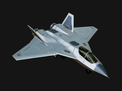 Sci Fi Fighter Craft Model Design 33 - 3D Print Model Modelo de Impressão 3D