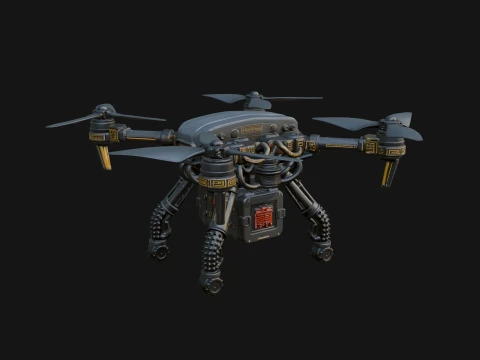 Quadcopter Drone Model Design 23 - 3D Print Model 3D Baskı Modeli