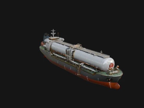 LNG Carrier Ship Model Design 8 - 3D Print Model 3D Print Model