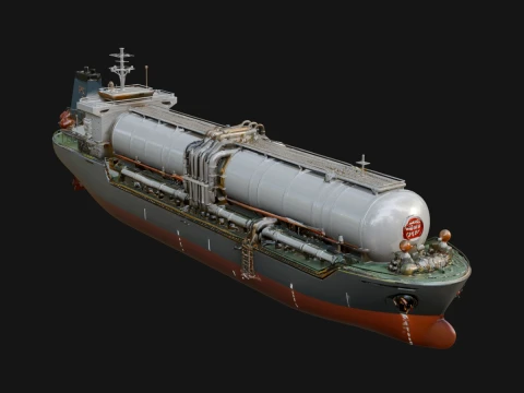 LNG Carrier Ship Model Design 8 - 3D Print Model 3D printmodel