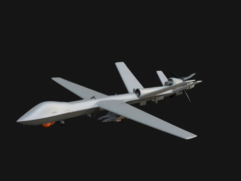 Military Drone Aircraft Model Design 18 - 3D Print Model 3D Baskı Modeli