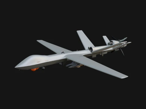 Military Drone Aircraft Model Design 18 - 3D Print Model Modelo de impresión 3D