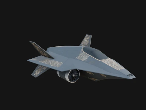 Sci Fi Fighter Craft Model Design 34 - 3D Print Model 3D Baskı Modeli