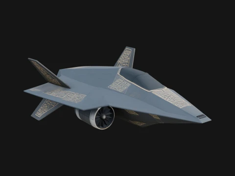 Sci Fi Fighter Craft Model Design 34 - 3D Print Model Modello di stampa 3D