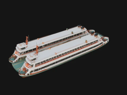 Ferry Ship Model Design 7 - 3D Print Model 3D Print Model