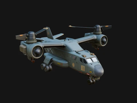 Sci Fi VTOL Craft Model Design 31 - 3D Print Model 3D Print Model