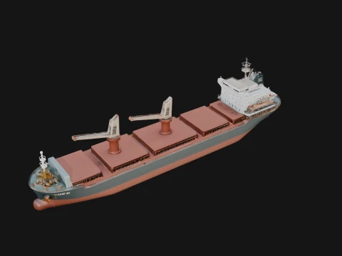 Bulk Carrier Ship Model Design 7 - 3D Print Model 3D Print Model