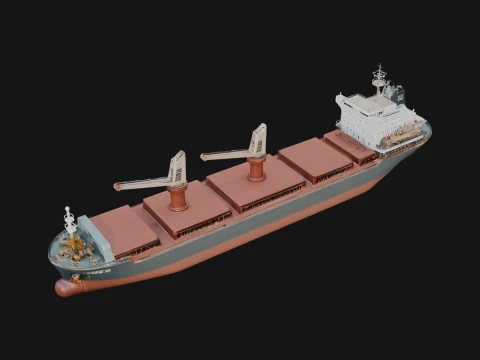 Bulk Carrier Ship Model Design 7 - 3D Print Model Model do druku 3D