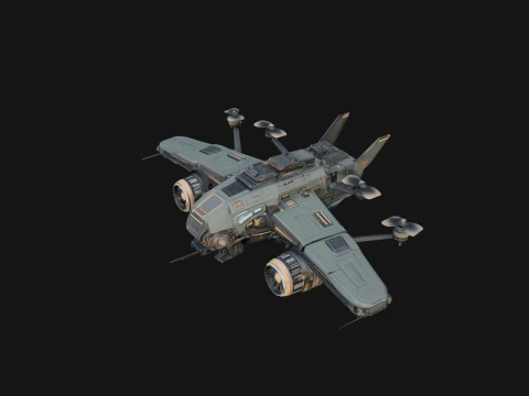 Sci Fi VTOL Craft Model Design 32 - 3D Print Model 3D Print Model