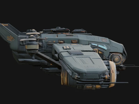 Sci Fi VTOL Craft Model Design 32 - 3D Print Model 3D Print Model