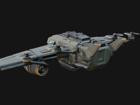 Sci Fi VTOL Craft Model Design 32 - 3D Print Model 3D Print Model