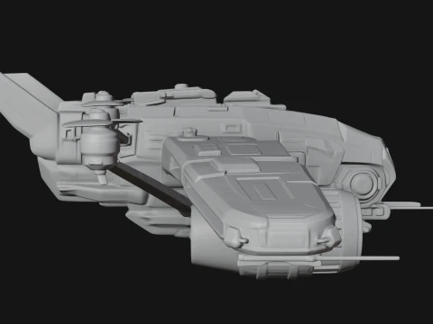 Sci Fi VTOL Craft Model Design 32 - 3D Print Model 3D Print Model