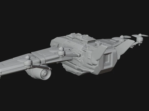 Sci Fi VTOL Craft Model Design 32 - 3D Print Model 3D Print Model