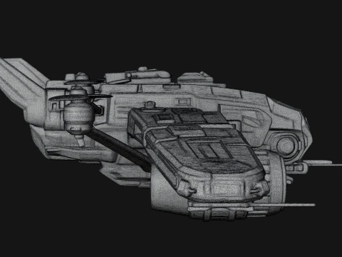 Sci Fi VTOL Craft Model Design 32 - 3D Print Model 3D Print Model