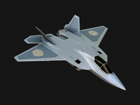 Military Jet Fighter Model Design 68 - 3D Print Model 3D Print Model
