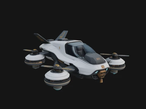 Sci Fi VTOL Craft Model Design 33 - 3D Print Model 3D Print Model