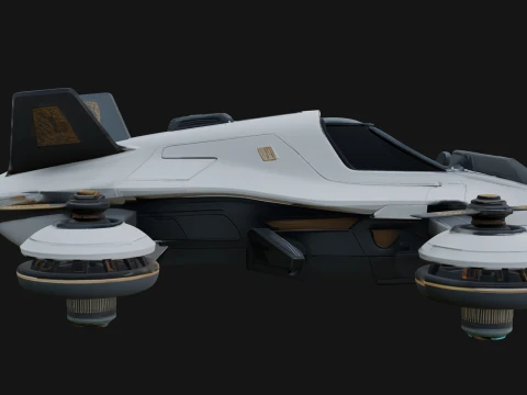 Sci Fi VTOL Craft Model Design 33 - 3D Print Model 3D Print Model