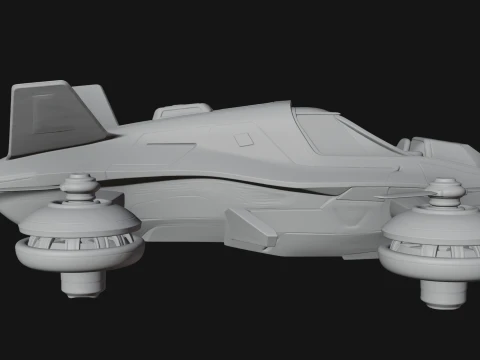 Sci Fi VTOL Craft Model Design 33 - 3D Print Model 3D Print Model