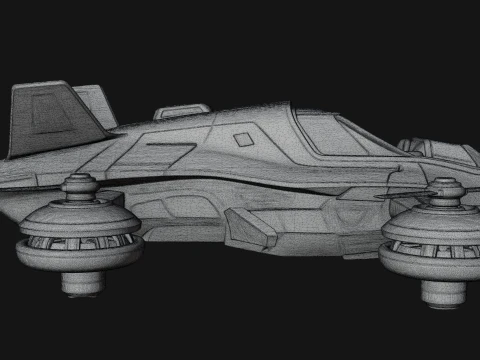 Sci Fi VTOL Craft Model Design 33 - 3D Print Model 3D Print Model