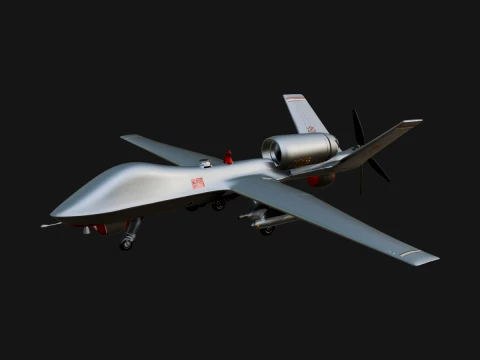 Military Drone Aircraft Model Design 19 - 3D Print Model Modelo de impresión 3D