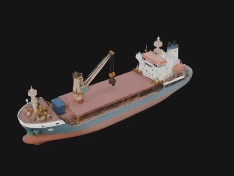 Bulk Carrier Ship Model Design 9 - 3D Print Model 3D Print Model