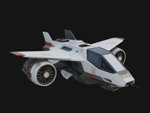 Sci Fi VTOL Craft Model Design 34 - 3D Print Model 3D Print Model