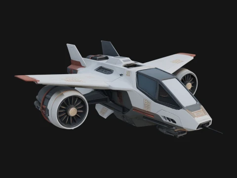 Sci Fi VTOL Craft Model Design 34 - 3D Print Model Modelo de impresión 3D
