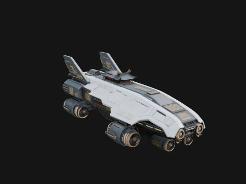 Sci Fi VTOL Craft Model Design 35 - 3D Print Model 3D Print Model
