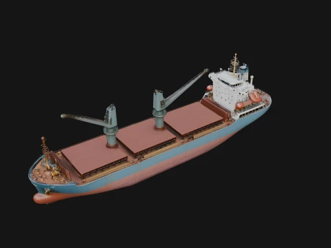 Bulk Carrier Ship Model Design 11 - 3D Print Model 3D Print Model