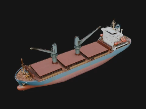 Bulk Carrier Ship Model Design 11 - 3D Print Model 3D Print Model