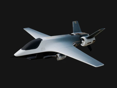 Military Drone Aircraft Model Design 23 - 3D Print Model Modelo de impresión 3D