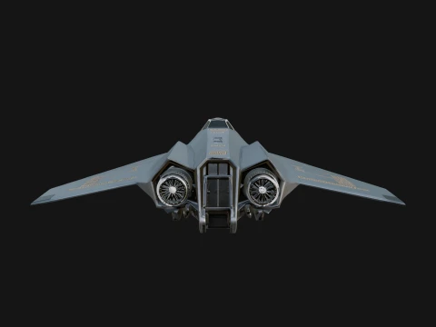 Stealth Bomber Plane Model Design 18 - 3D Print Model 3D Print Model