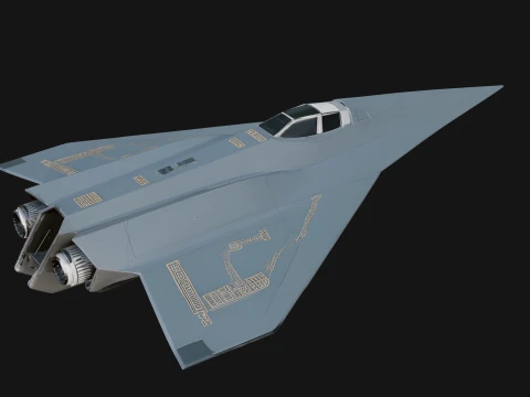 Stealth Bomber Plane Model Design 18 - 3D Print Model 3Dプリントモデル