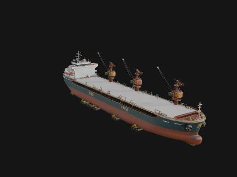 Bulk Carrier Ship Model Design 12 - 3D Print Model 3D Print Model