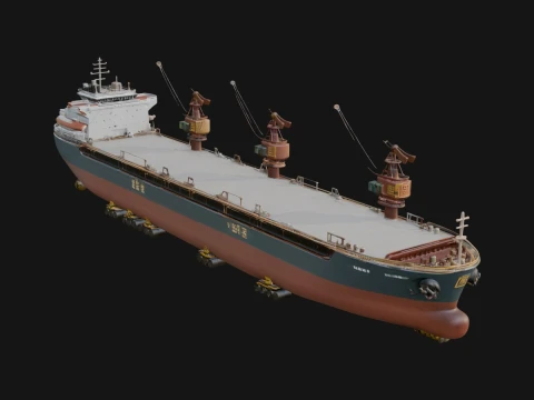 Bulk Carrier Ship Model Design 12 - 3D Print Model 3D printmodel