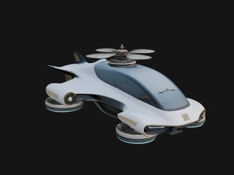 Sci Fi VTOL Craft Model Design 37 - 3D Print Model 3D Print Model