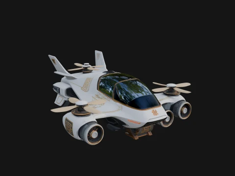 Sci Fi VTOL Craft Model Design 38 - 3D Print Model 3D Print Model