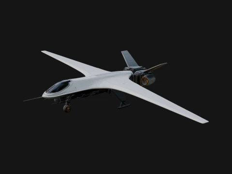 Military Drone Aircraft Model Design 24 - 3D Print Model Modelo de impresión 3D