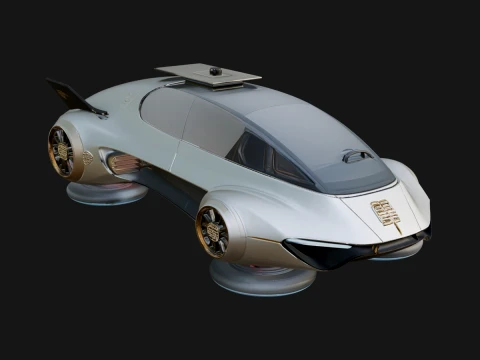 Sci Fi VTOL Craft Model Design 39 - 3D Print Model Modelo de impresión 3D