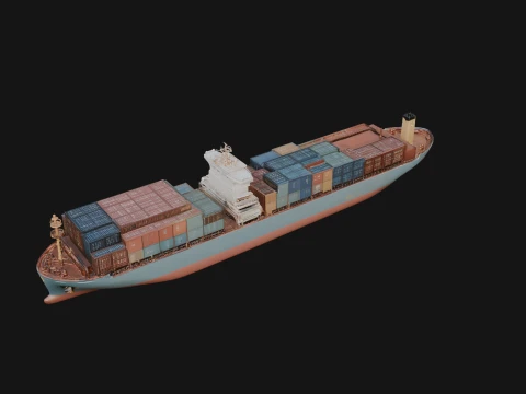 Container Ship Model Design 19 - 3D Print Model 3D Print Model
