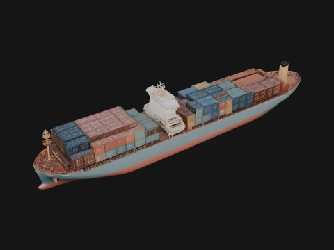 Container Ship Model Design 19 - 3D Print Model 3D printmodel