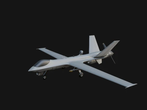Military Drone Aircraft Model Design 25 - 3D Print Model Modello di stampa 3D