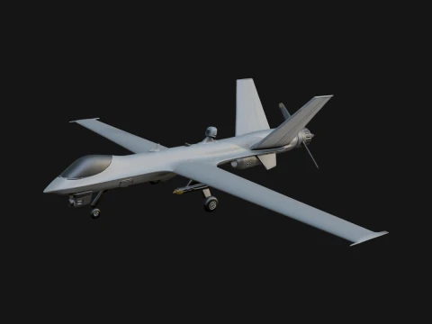 Military Drone Aircraft Model Design 25 - 3D Print Model Modelo de impresión 3D