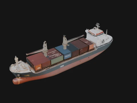 Container Ship Model Design 20 - 3D Print Model 3Dプリントモデル