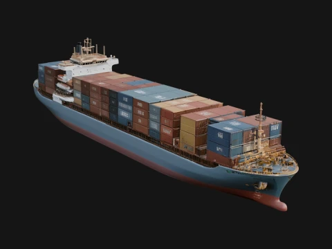 Container Ship Model Design 21 - 3D Print Model 3D printmodel