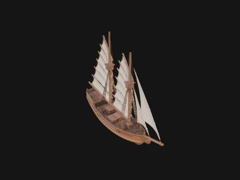 Chinese Junk Ship Model Design 1 - 3D Print Model 3Dプリントモデル