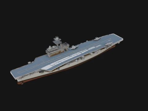Aircraft Carrier Model Design 1 - 3D Print Model 3Dプリントモデル